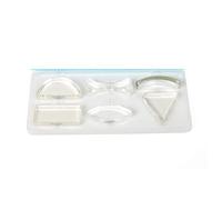 Physics Optics Parallel Lens Set Meniscus Lens Triangular Prism Acrylic Lens Optical Lens 6piece Set