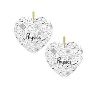 Physics Print Christmas Tree Ceramic Hanging Bauble Personalised Xmas Baubles Cute Christmas Ornaments Gifts For Kids Family Friends