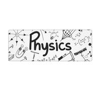 Physics Print Desk Protector Mat, Extra Large and Durable Desk Pad with Non-Slip Backing for Home Office Use