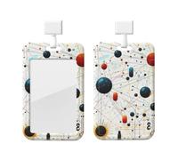 Physics Print Id Badge Holder with Lanyard Waterproof Key Card Holder Case Vertical Id Card Protector with Clear Id Window Breakaway Name Tags for Women Men Work Office Doctor Nurse