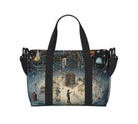 Physics Print Print Hand Travel Bag with Zipper Weekender Overnight Bag for Women Men Carry On