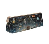 Physics Print Print Men Women Triangular Pencil Case Pouch Large-Capacity Office Stationery Organizer