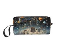 Physics Print print Travel Toiletry Pouch, Pencil Bag Canvas Makeup Bags, Multi-Purpose Cosmetic Bags with Zipper, White, One Size
