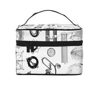 Physics Print -Print Waterproof Cosmetic Bag for Travel & Gym - Large Makeup Organizer Compartments, Premium Twill Fabric, Leak-Proof Design