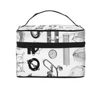 Physics Print -Print Waterproof Cosmetic Bag for Travel & Gym - Large Makeup Organizer Compartments, Premium Twill Fabric, Leak-Proof Design