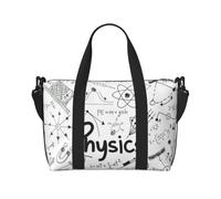 Physics Print Print Waterproof Travel Tote Bag,Carry On Weekender Duffle for Gym Overnight