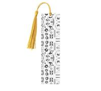 Physics Print -Print Wooden Bookmarks with Tassel for Readers and Book Lovers - Artistic Handmade Gifts for Teachers Colleagues Office Desk Decor.