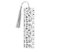 Physics Print -Print Wooden Bookmarks with Tassel for Readers and Book Lovers - Artistic Handmade Gifts for Teachers Colleagues Office Desk Decor.