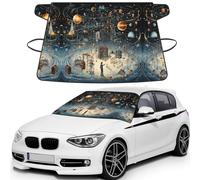 Physics Print Printed Car Windshield Cover for Ice and Snow, Premium Windshield Snow Cover, Sun Protection, Universal Fit for All Weather Conditions