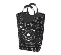 Physics Print Printed, Laundry Hamper, Collapsible Laundry Basket Large Durable Storage Bin with Handles 50L