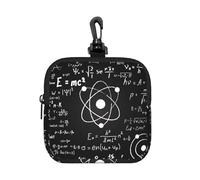 Physics Print Printed, Square Zipper Storage Bag, Neoprene Coin Purse, Small Wallets, Change Pouch, Change Purse