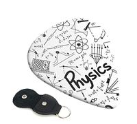 Physics Print Set Of 6 Guitar Plectrums For Acoustic Guitar, Electric Guitar, Bass, Ukulele - Thin, Medium And Thick.