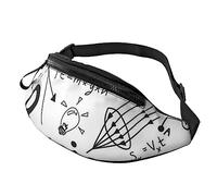 Physics Print Sport Waist Bag Travel Bumbags with Zipper and Earphone Hole, Running Fanny Pack Waist Pack with Adjustable Belt for Men Women