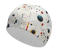 Physics Print Swim Cap for Adult, Elastic Fabric Swimming Cap, Comfortable Bathing Cap for Long & Short Hair