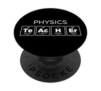 Physics Science Teacher Periodic Table of Elements White PopSockets Adhesive PopGrip