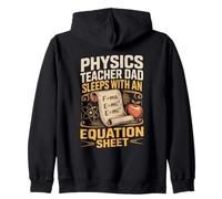 Physics Teacher Dad Sleeps With An Equation Sheet Zip Hoodie