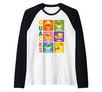 Physics Teacher Duck Joke Nerd Humor for Science Fans Raglan Baseball Tee