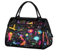 Physics Theme Travel Duffle Bag for Women Men Kids Boys Girls Weekend Overnight Bags 24 L Holdall Tote Cabin Bag for Sports Gym Yoga