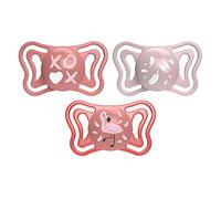 PhysioForma Light Baby Dummy with Silicone Teat for 6-16 Months, Lightweight and Breathable, Ergonomic Shape, Supports Physiological Breathing and Proper Development of the Mouth, Pink, 2