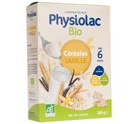 Physiolac Organic Cereals Vanilla From 6 Months 200g
