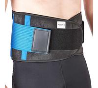 PhysioRoom Elastic Neoprene Lumbar Back Support Belt - Back Brace Posture Corrector with Double Adjustable Strap for Compression & Posture Support - Sciatica Pain Relief, Spinal Stenosis, Lumbago