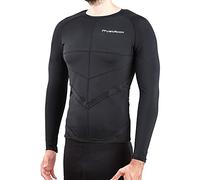 PhysioRoom & Harley Street Core Compression Shirt | Compression Tops for Men | Sports Base Layer Men and Women | Football Skins Long Sleeve Compression Shirt Muscle Fit Compression Top Black