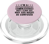 Physiotherapist Not A Magician Funny Physical Therapy PopSockets PopGrip for MagSafe