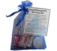 Physiotherapist's Survival Kit Gift - Novelty Work Secret Santa | Physio Gift. New job, work gift for colleague, Organza bag filled with items with fun and thoughtful reasons. Physiotherapist