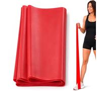Physioworx Resistance Band Women And Men 1.2m Flat Exercise Band Red Medium Strength Level For Physio Bands, Pilates Bands, Yoga, Mobility Drills And Home Workout Training