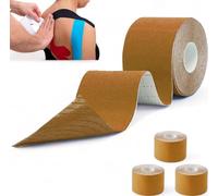 Physioworx Sports Tape Strapping Kinesiology Tape - 5cm x 5m Roll - 3 Pack - Sport, Injury Prevention, Support and Physio Treatment Tapes