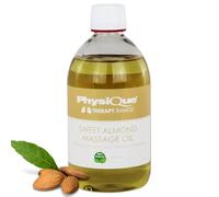 Physique Sweet Almond Massage Oil 500ml - Carrier Oil for Aromatherapy - for All Types of Massage - Good for Skin, Hair, Nails, Face, Body, Stretch Marks - Vegan, No GMO