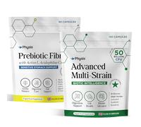 Physis Daily Gut Health | Probiotics 50 Billion CFU & Prebiotic Fibre Supplement | Advanced Biotic Intelligence for Sensitive Stomachs, Digestion & Bloating | 0 Unique Strains | Plant Based & GM