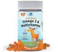 Physis Kids Multivitamin Omega Gummies | Ages 2+ | 30 Orange Flavour Chewable Vitamins C, D, Omega 3 & More | Kids Vitamins Chewie