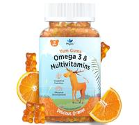Physis Kids Vitamins & Omega 3 Gummies | Toddler Vitamins Age 2+ | Immunity Development Cognition | Children’s Multivitamins | Kids Gummies | 30 Natural Orange Soft Chews | Yum Gum Hero Tony Tall