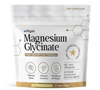 Physis Magnesium Glycinate 400mg | High Strength Elemental for Sleep, Mind & Muscle | Vegan Chelated Magnesium Bisglycinate | Bioavailable | Non-Laxative Natural Mineral | 120 x Magnesium Capsules