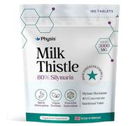Physis Milk Thistle High Strength Food Supplement | 80% Silymarin | Milk Thistle Seeds | 180 x Tablets | Vegan Food Supplement | Made in Britain