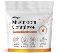 Physis Mushroom Gummies Complex 2000mg | Attention Focus Clarity | Immunity & Energy | Brain Support | High Strength | Maitake, Reishi, Lion’s Mane & Chaga | 60 x Juicy Blackcurrant 1 Month Supply