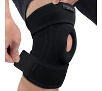 Physix Knee Brace with Side Stabilizers & Adjustable Straps - Knee Brace for Meniscus Tear, Knee Wraps for Pain, ACL, MCL, OA, Running, Workouts - Open Patella Knee Braces for Men & Women (S, Grey)