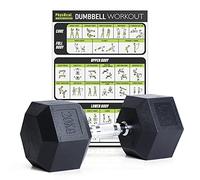 PhysKcal 1x 20 kg Hex Poly Rubber Dumbbells