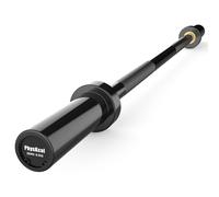 PhysKcal 4ft Straight Olympic Barbell ⌀2'' Sleeves, Small Training Bar for Women, Beginners & Juniors - Full Black