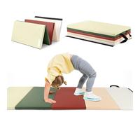 PhysKcal 5-Panel Folding Gymnastics Tumbling Mat with Carrying Handles, Thick Foldable Tumbling Mat for Kids, Padding, MMA, Gymnastics and Activity Play