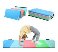 PhysKcal 5-Panel Folding Gymnastics Tumbling Mat with Carrying Handles, Thick Foldable Tumbling Mat for Kids, Padding, MMA, Gymnastics and Activity Play