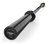 PhysKcal 5ft Straight Olympic Barbell ⌀2'' Sleeves, Small Training Bar for Women, Beginners & Juniors (Full Black)