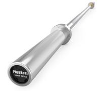 PhysKcal 6 ft International Olympic Bar Fits 2'' Weight Plates, Full Black