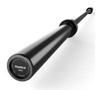 PhysKcal 7 ft 20 kg Olympic Barbell for 50 mm Weight Plates, Full Black