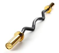 PhysKcal EZ Curl Bar 1.2 m for 2 Inches Weight Plates, 4 ft, Black & Golden