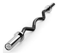 PhysKcal EZ Curl Bar 1.2 m for 2 Inches Weight Plates, 4 ft, Black & Silver