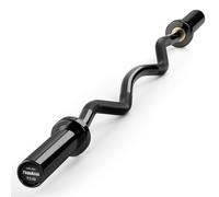 PhysKcal EZ Curl Bar, 47 Inches Super EZ Weight Lifting Bar for Standard 2 Inches Weight Plates, Excellent for Gaining Biceps and Triceps, Full Black