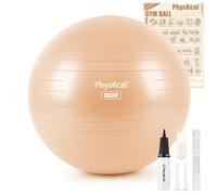 PhysKcal Gym Ball for Exercise 55-85 cm with Exercise Sheet and Pump | Anti-Burst Swiss Ball for Yoga, Pilates and Pregnancy Exercise, Office Ball Chair, Ideal for Balance & Stability Training