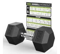 PhysKcal Hex Dumbbells, Odourless Poly Rubber Coated, Knurled Handle | Sold in Pair or Single. Anti-Roll Design. Ideal for Cross Training and Gym. Profi Dumbbells for Strength Training at Home